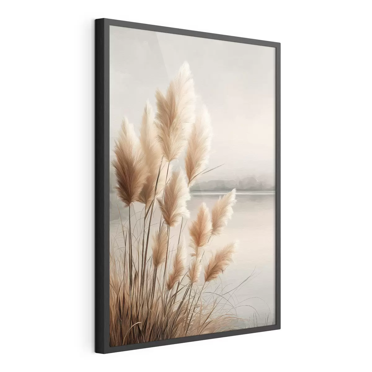 Poster Herbe de la pampa au bord de la rivière f49925