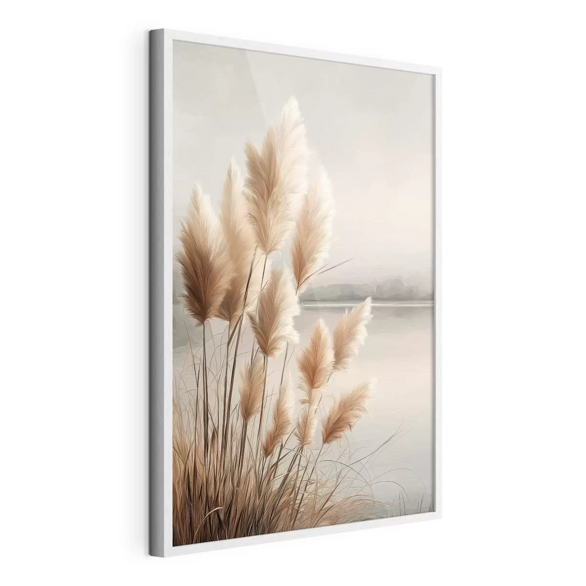 Poster Herbe de la pampa au bord de la rivière f49925