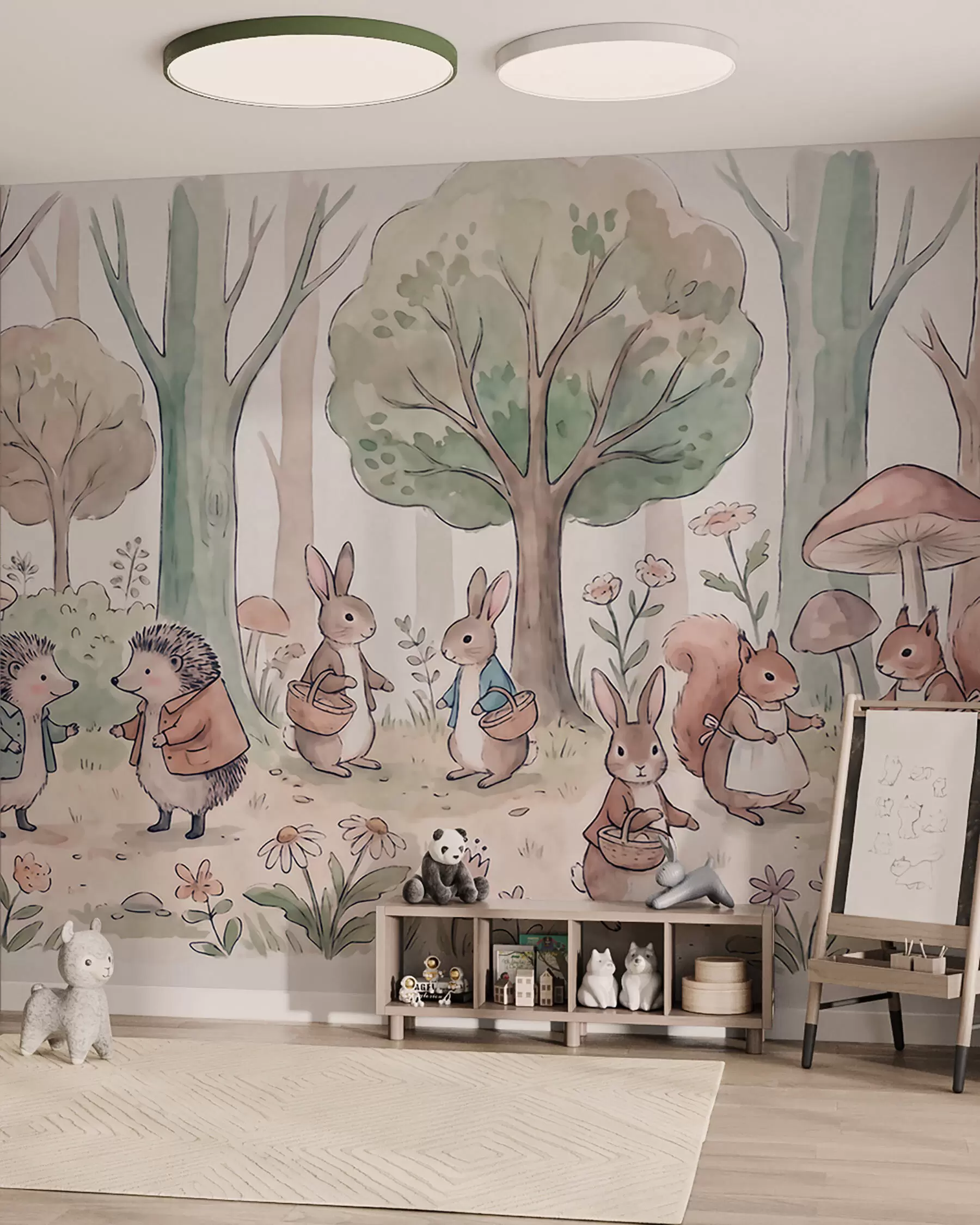 Papier peint Goûter dans les bois w09951
