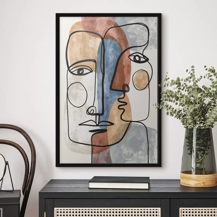 Papier peint Visages abstraits f49758