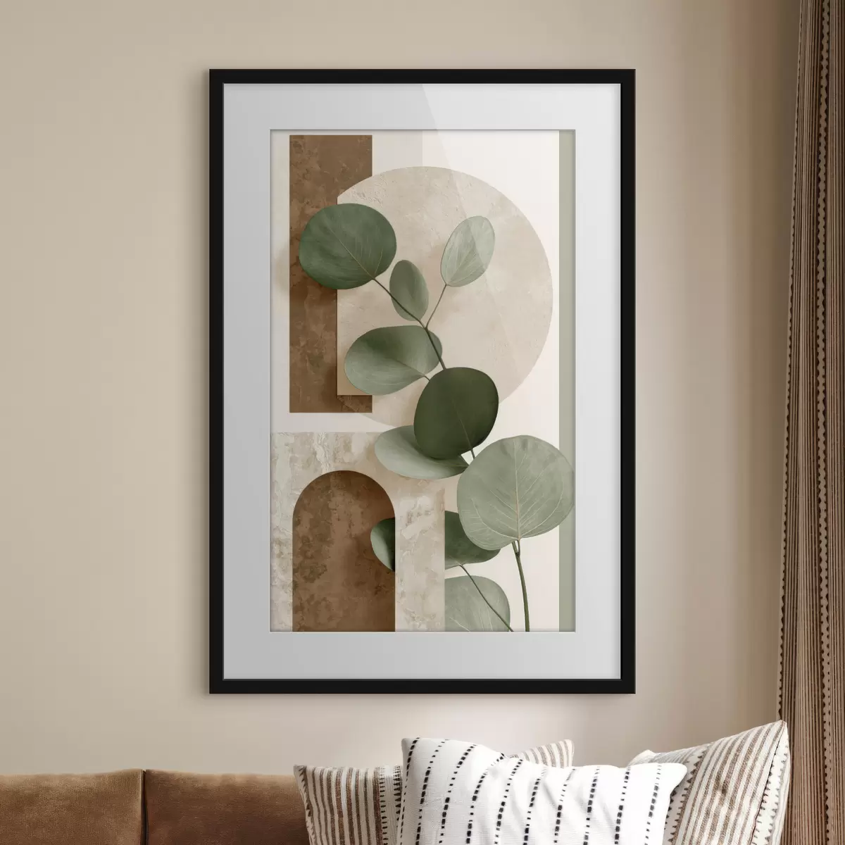 Poster Feuilles rondes et arches f49857