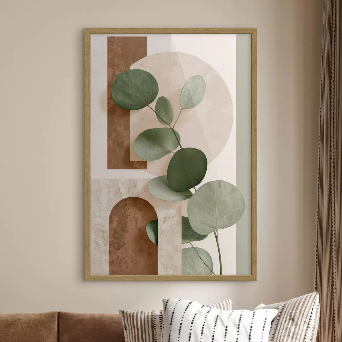 Poster Feuilles rondes et arches f49857