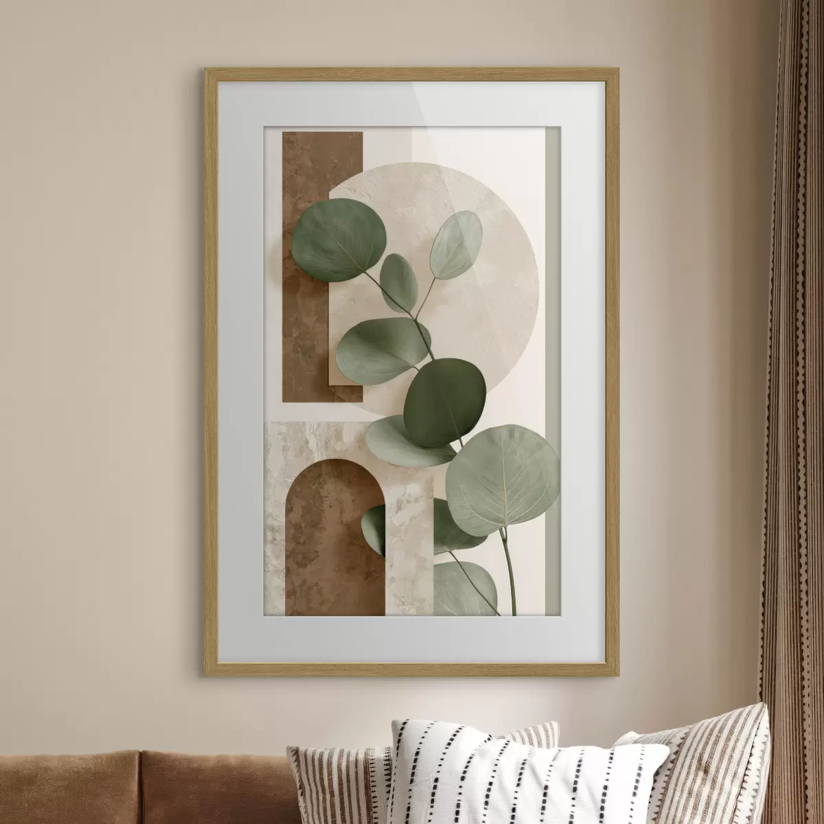 Poster Feuilles rondes et arches f49857