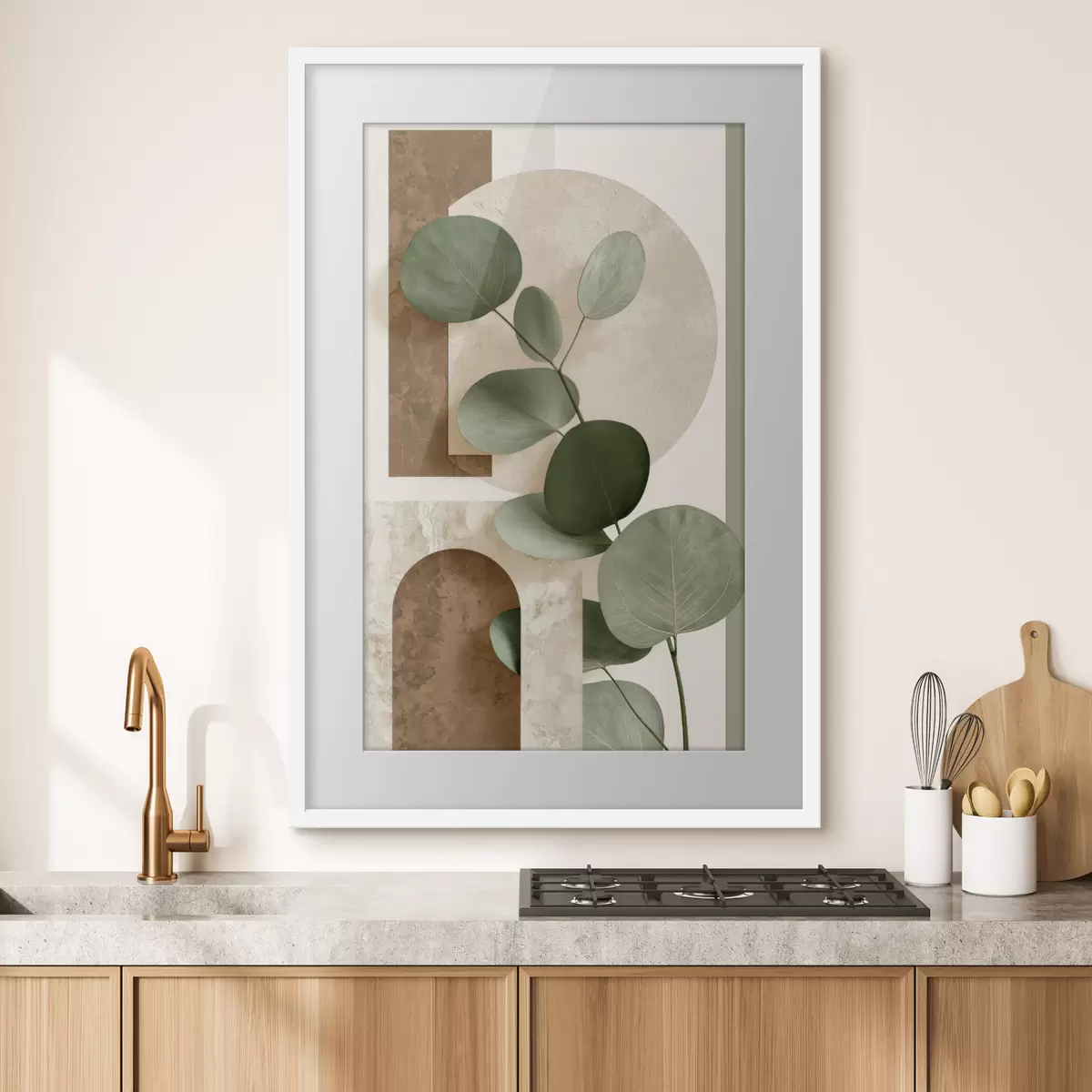 Poster Feuilles rondes et arches f49857