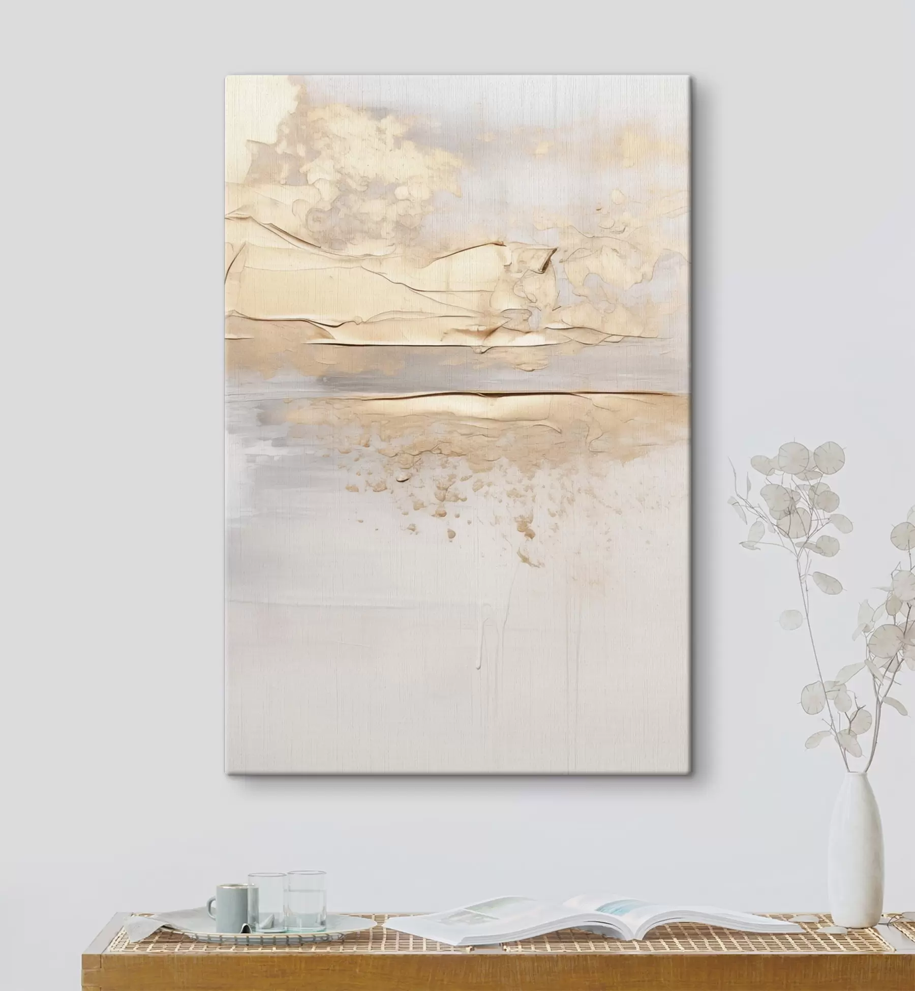 Tableau Abstraction beige s49986