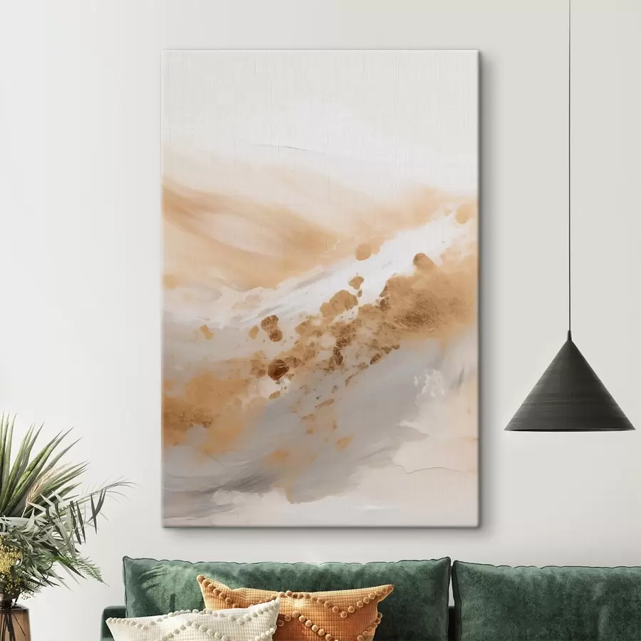 Tableau Abstraction dans les tons beiges s49988