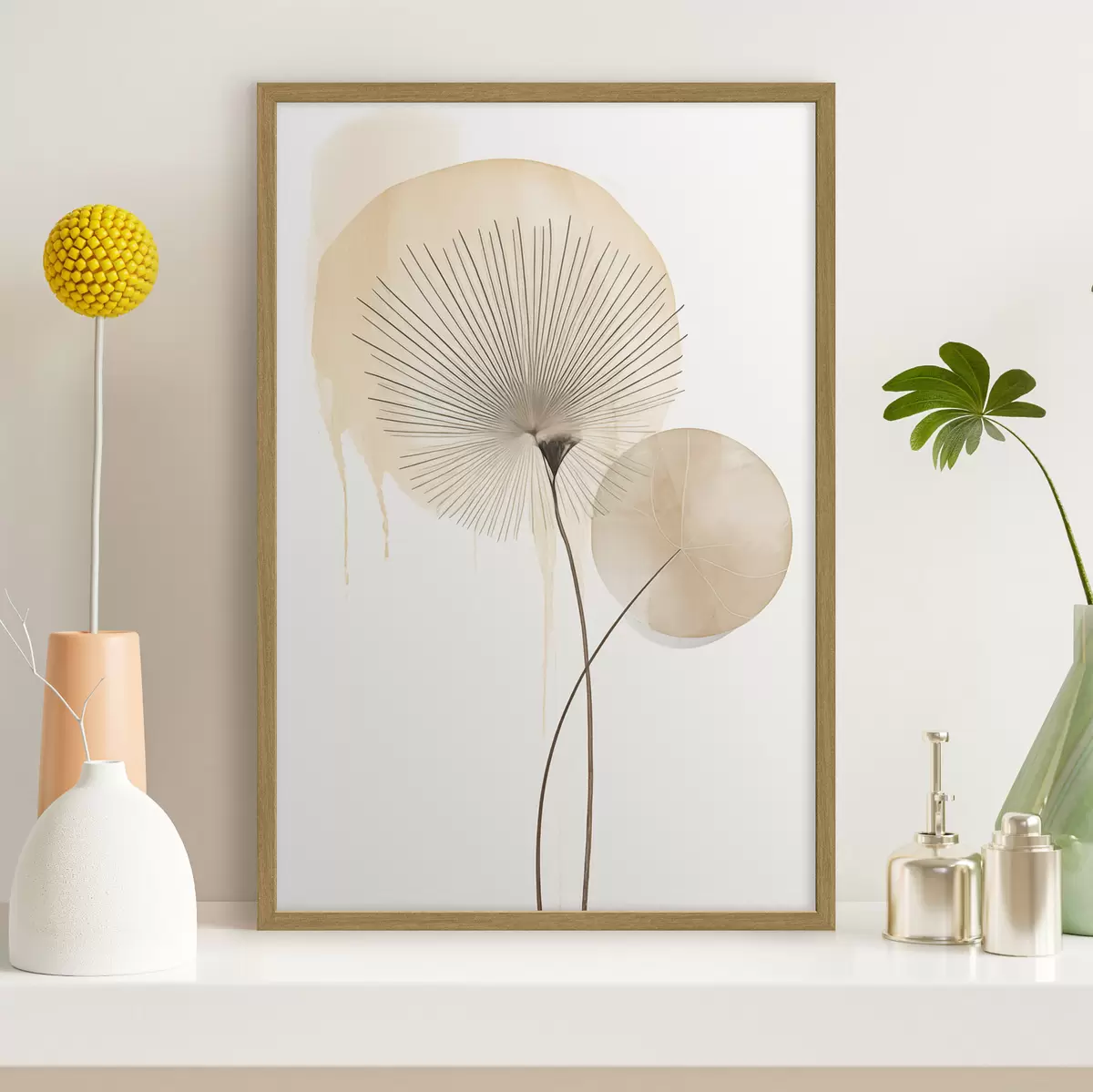 Poster Composition beige f49999