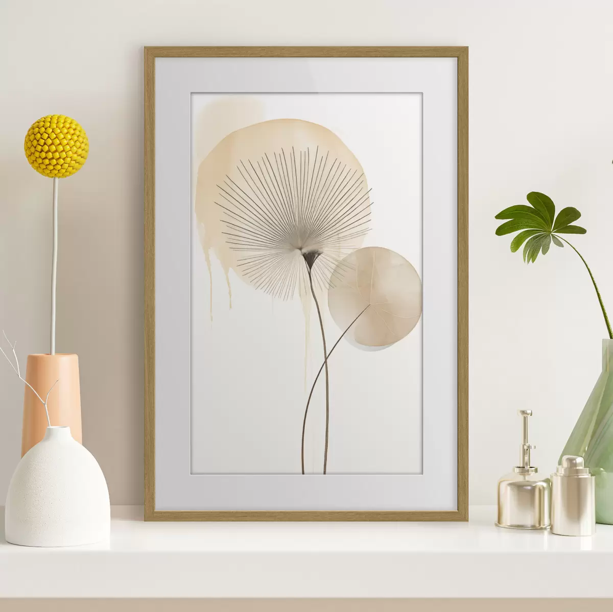 Poster Composition beige f49999