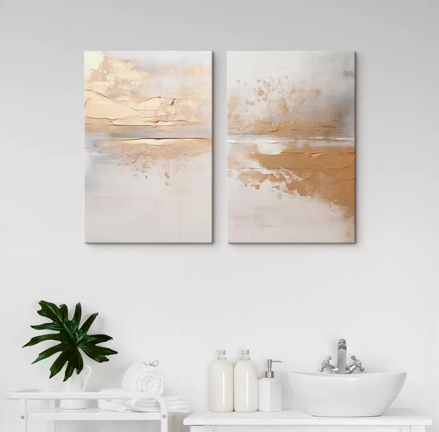 Tableau Lignes beiges m30753