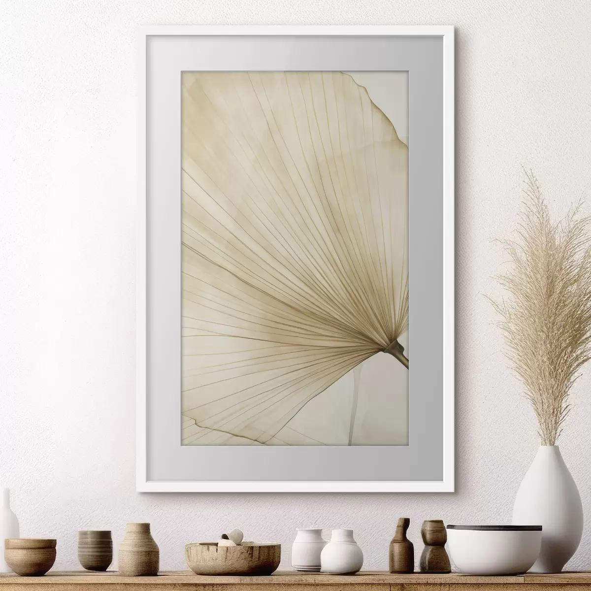Poster Feuille de palmier claire f50021