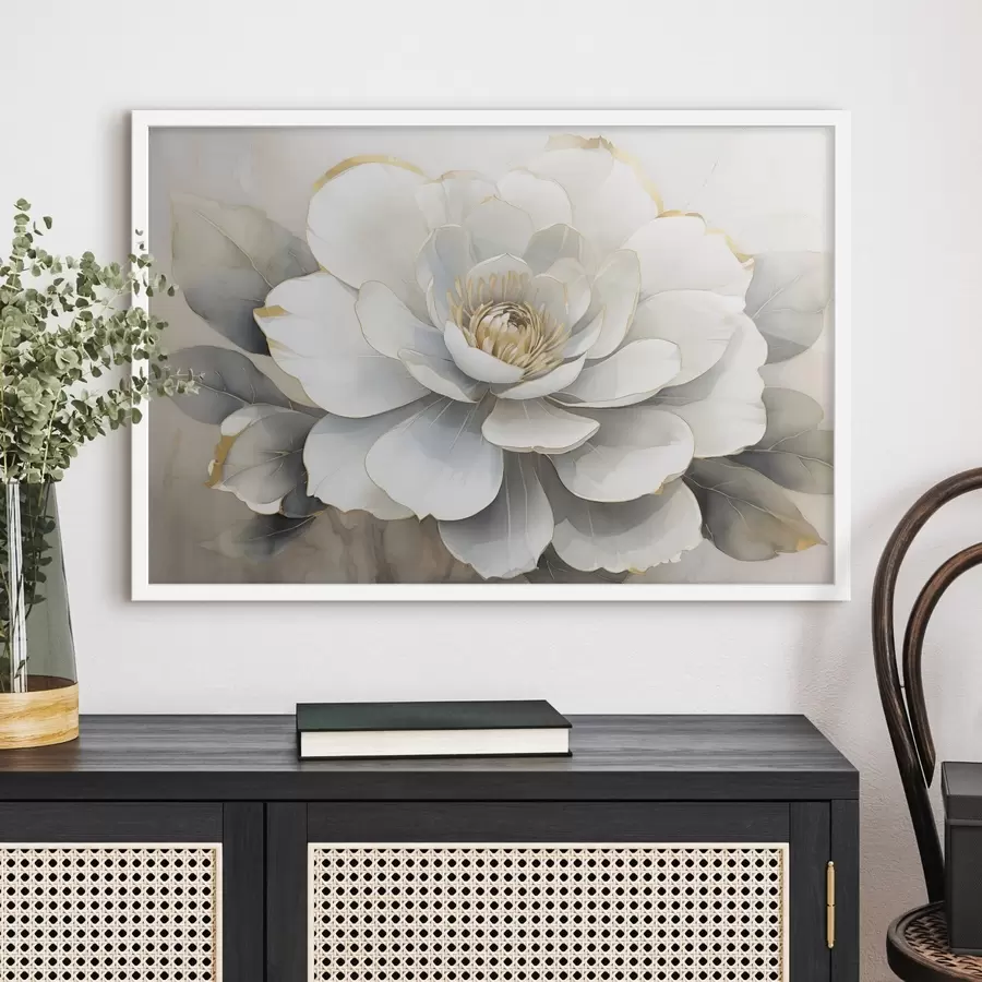 Papier peint Pivoine blanche f50025