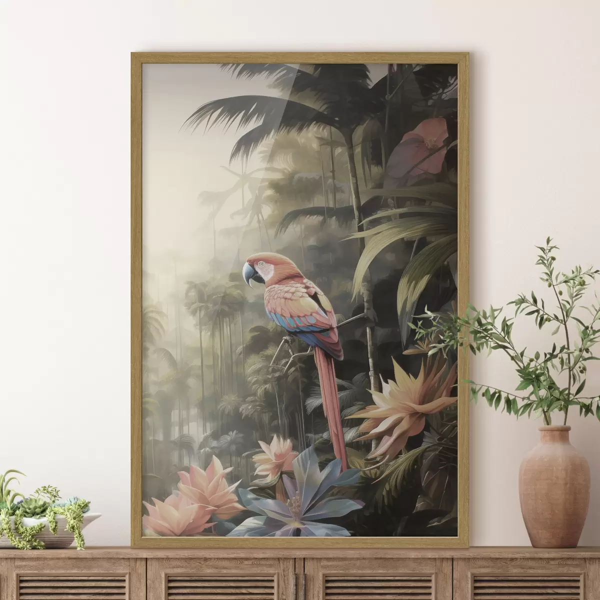 Poster Flamants tropicaux f50027