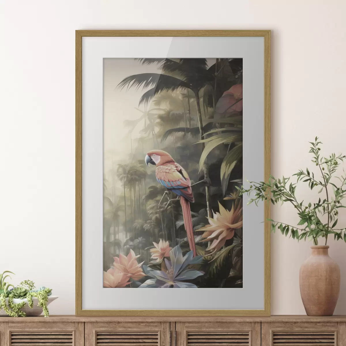 Poster Flamants tropicaux f50027