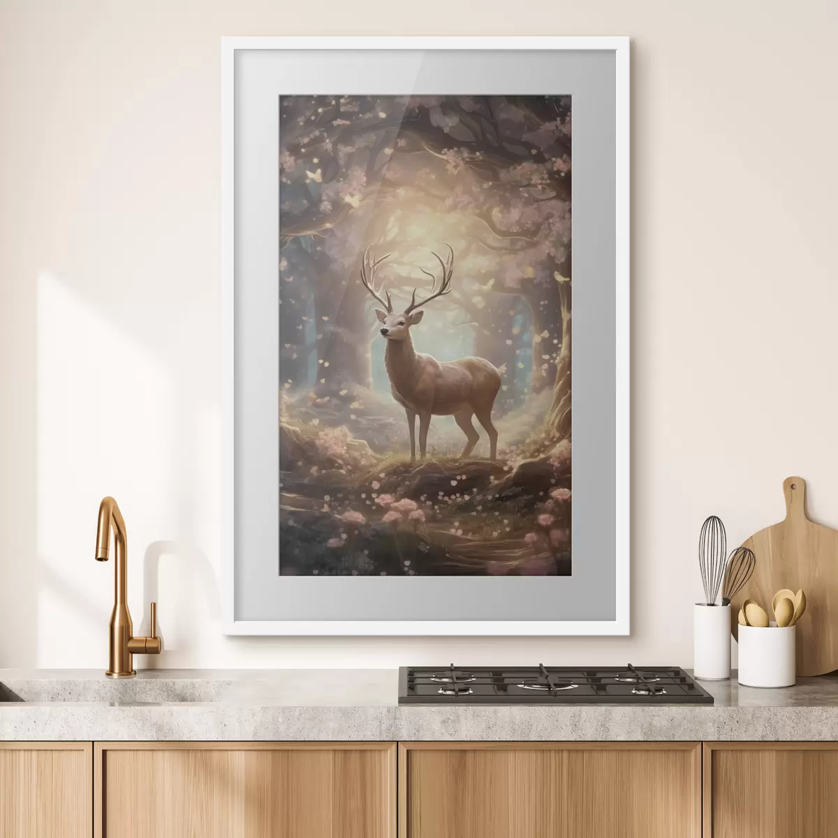 Poster Cerfs dans la forêt f50028