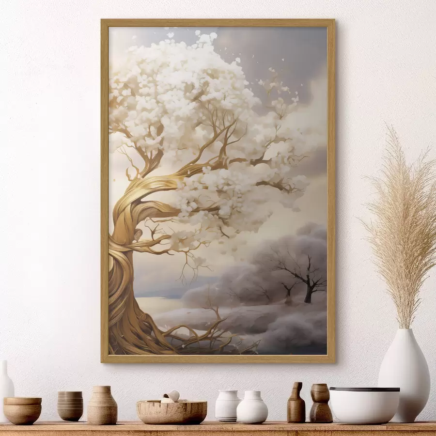 Papier peint Un arbre dans les nuages f50030