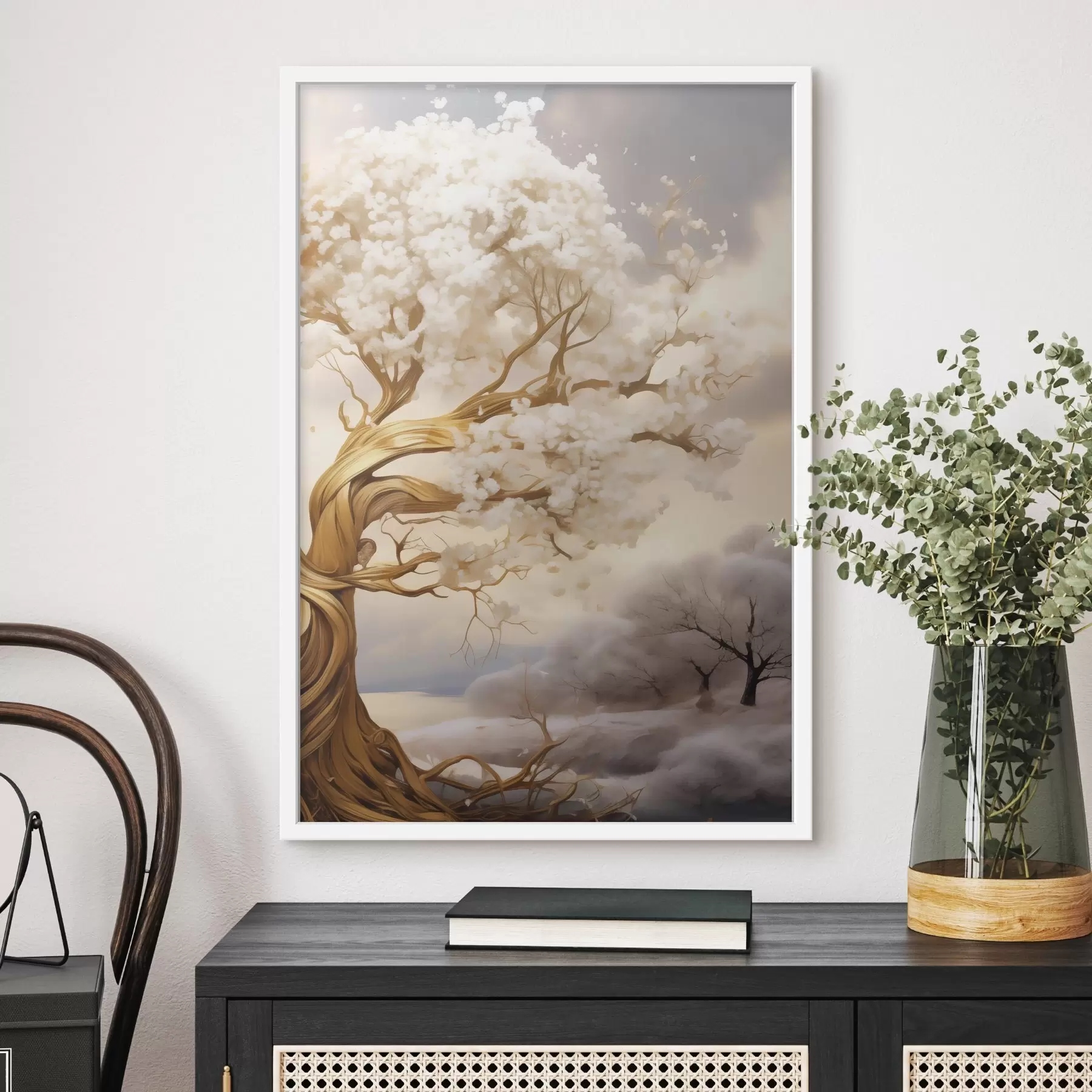 Papier peint Un arbre dans les nuages f50030