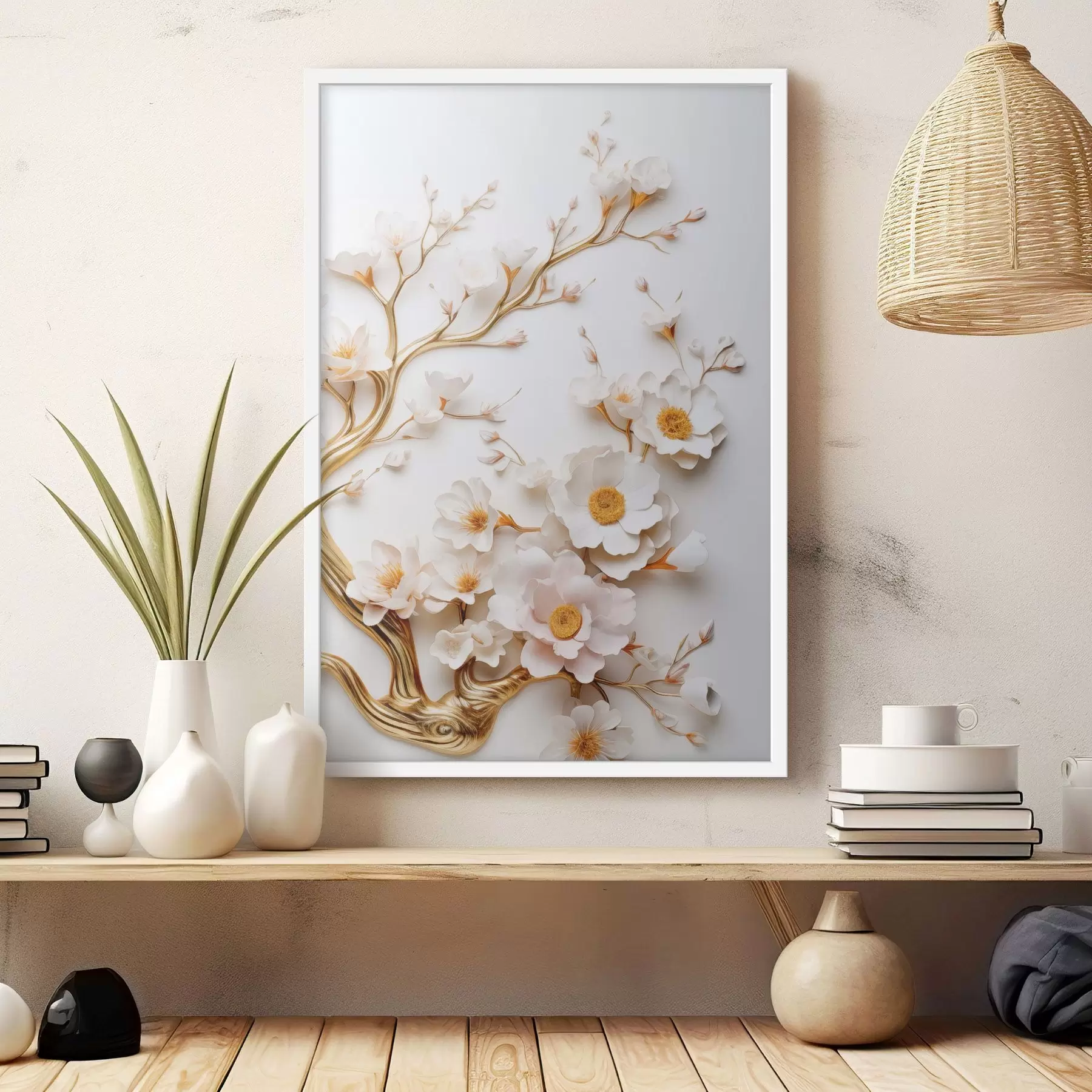 Papier peint Magnolias blancs f50033