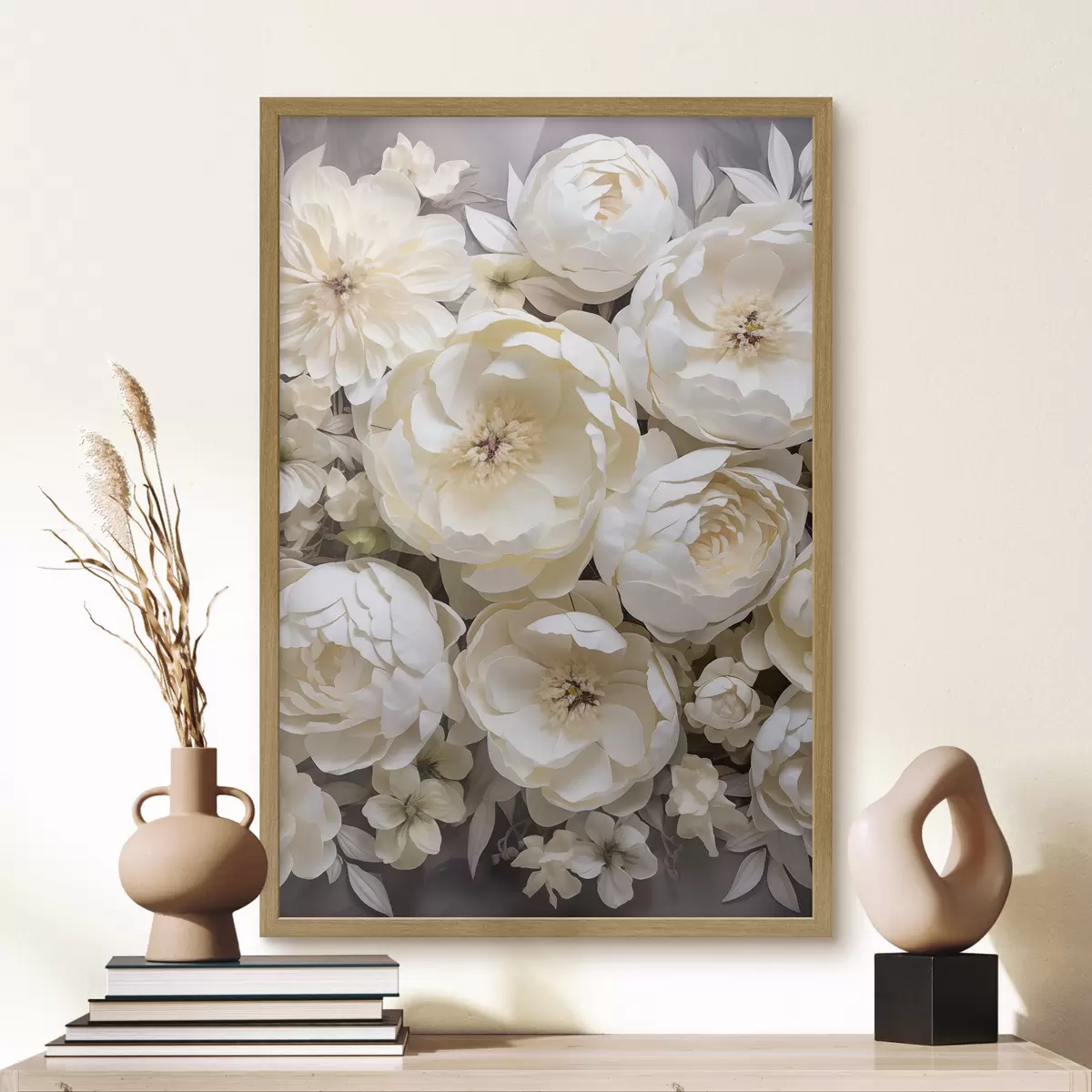 Poster Pivoines blanches f50034