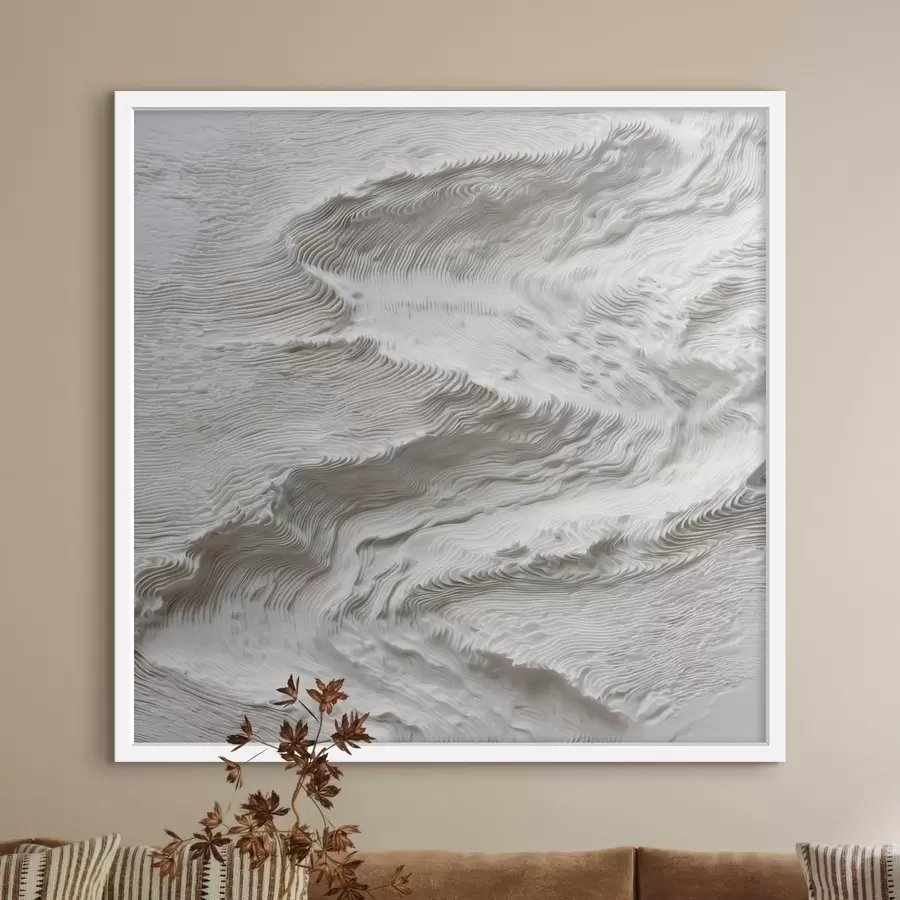 Papier peint Illustration d'intérieur comportant des lignes superposées complexes, dans un style graphique en relief f49717