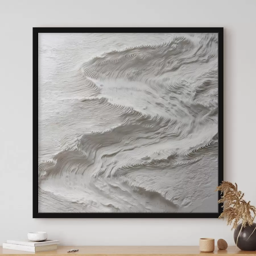 Papier peint Illustration d'intérieur comportant des lignes superposées complexes, dans un style graphique en relief f49717