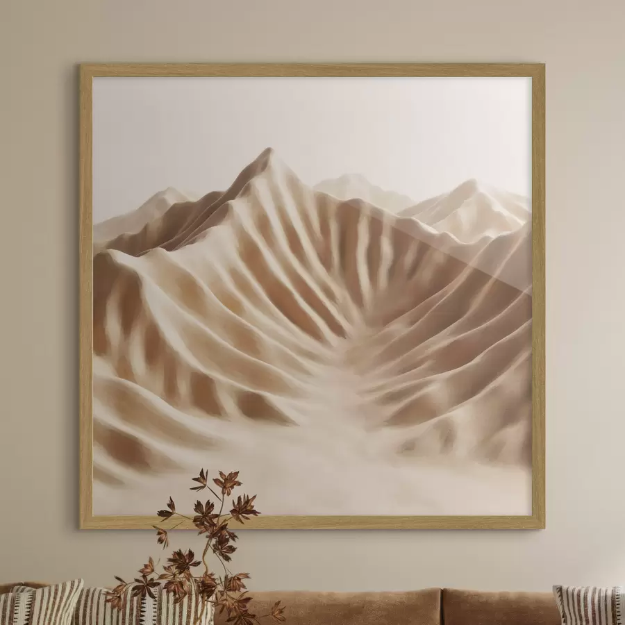 Papier peint Dunes décoratives texturées dans une palette de beiges, dans un style d'art contemporain f49728