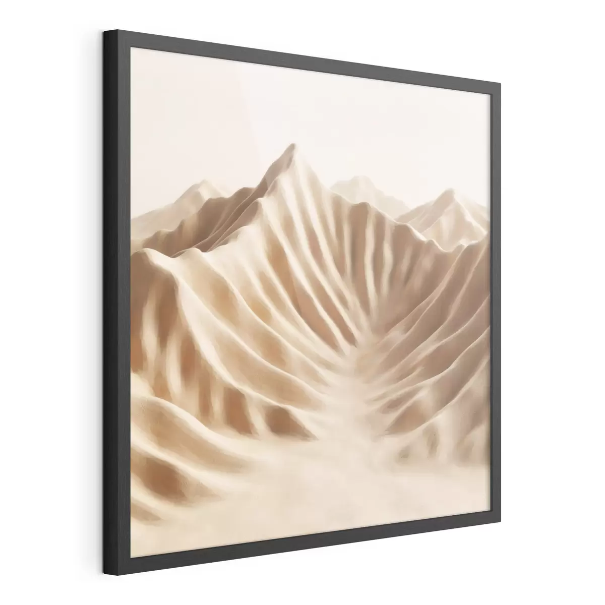 Poster Dunes décoratives texturées dans une palette de beiges, dans un style d'art contemporain f49728