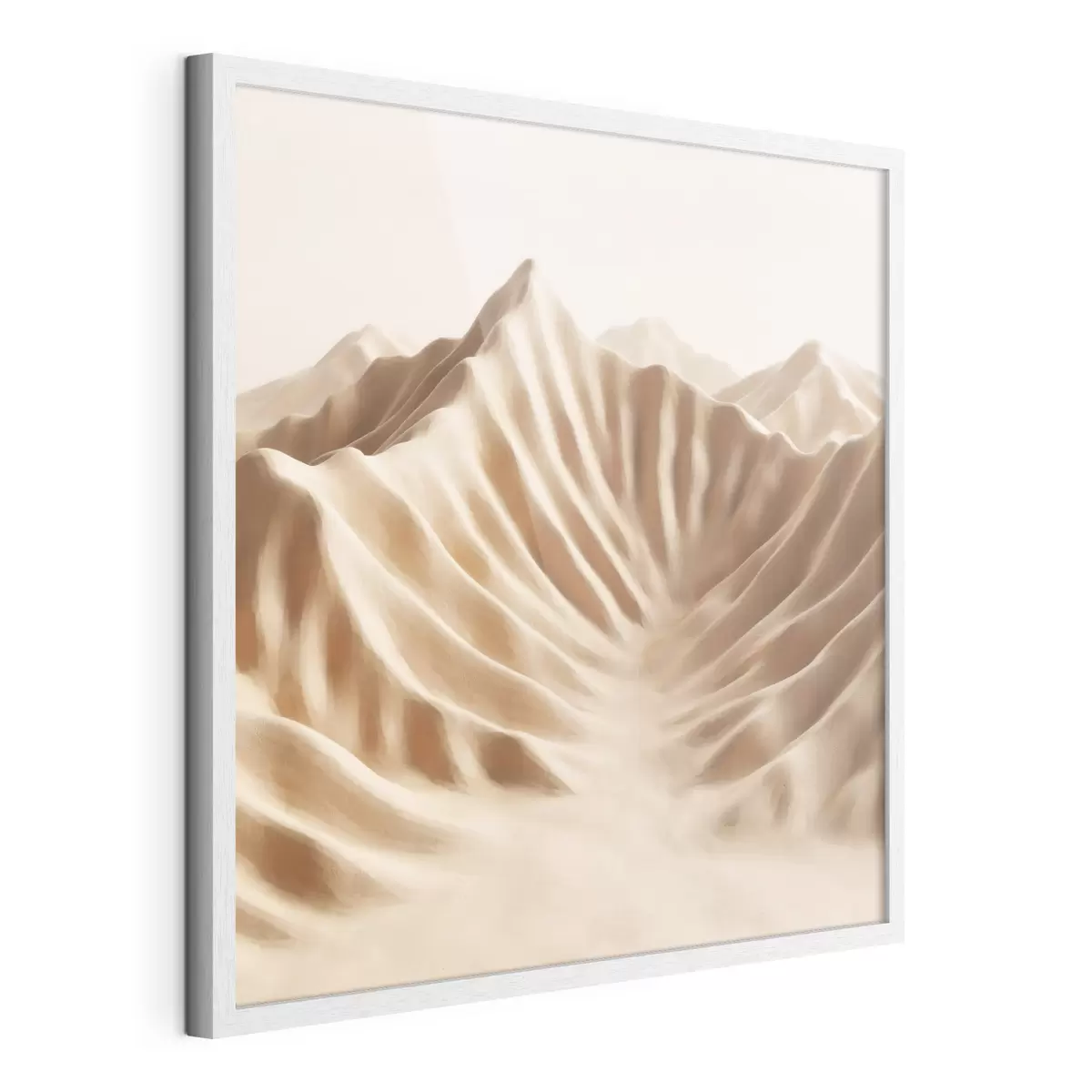 Poster Dunes décoratives texturées dans une palette de beiges, dans un style d'art contemporain f49728