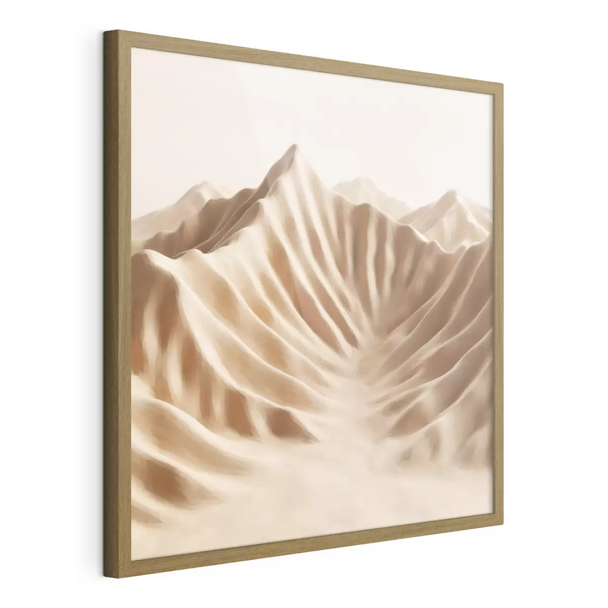 Poster Dunes décoratives texturées dans une palette de beiges, dans un style d'art contemporain f49728