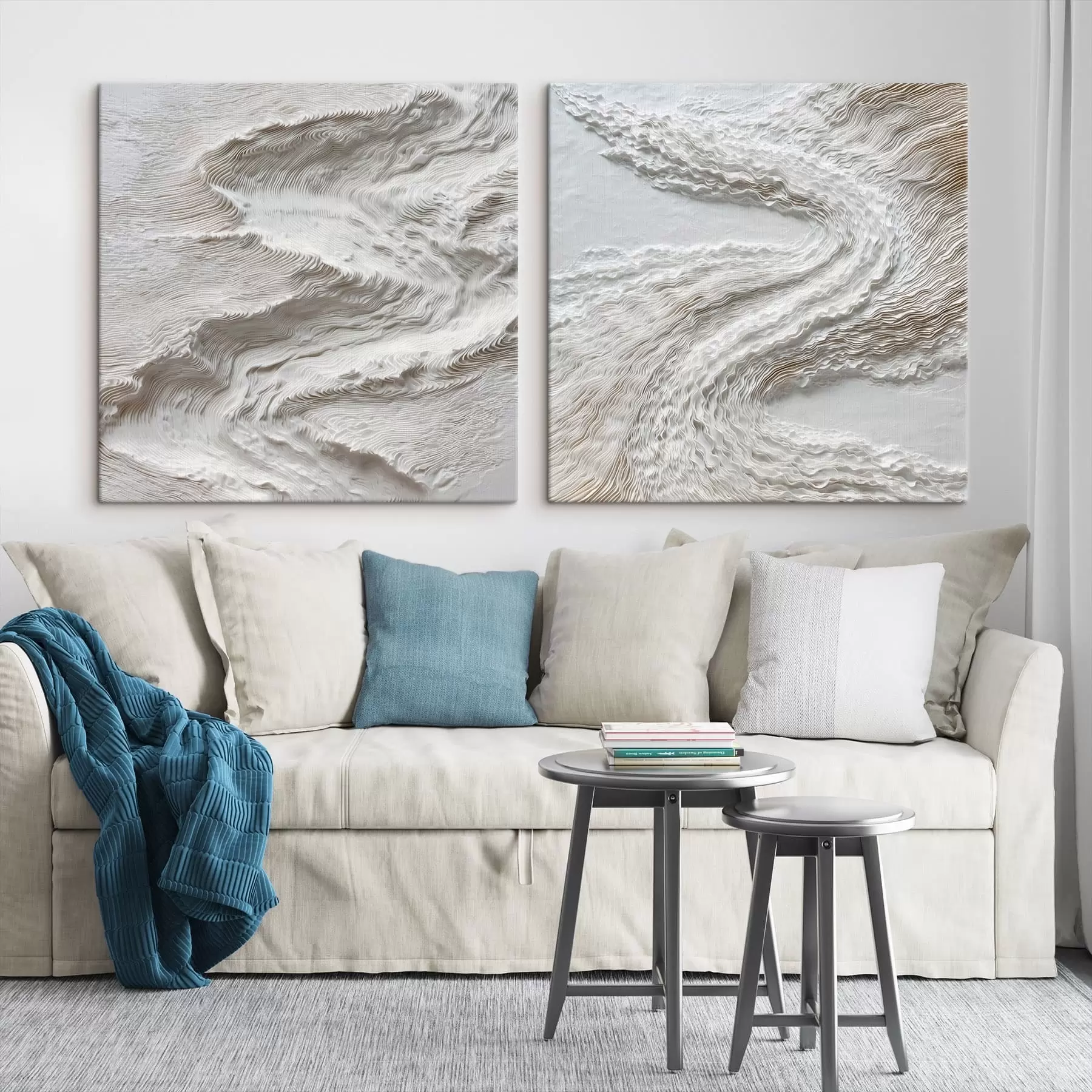 Tableau Relief texturé avec de fines lignes de contour, dans un style d'art contemporain m30652
