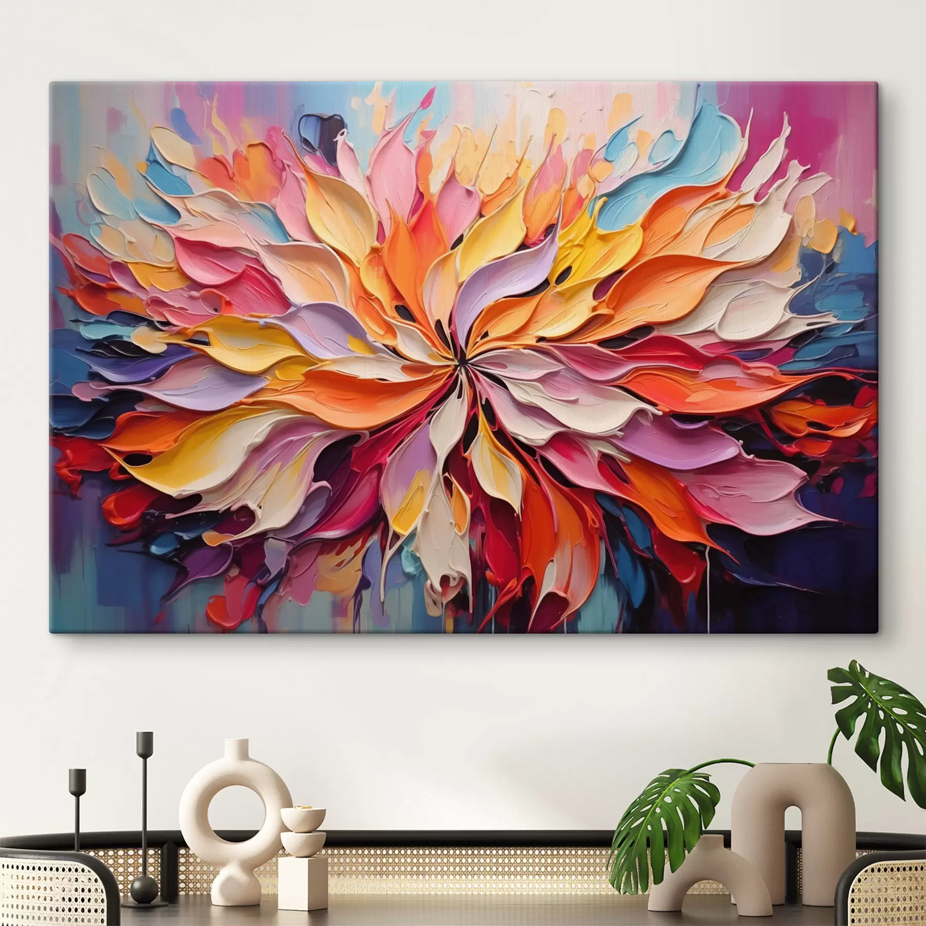 Tableau Fleur abstraite s50045