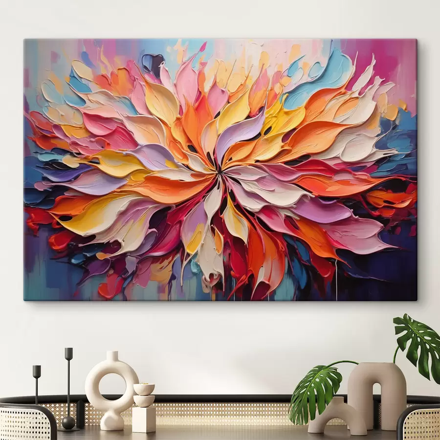 Tableau Fleur abstraite s50045