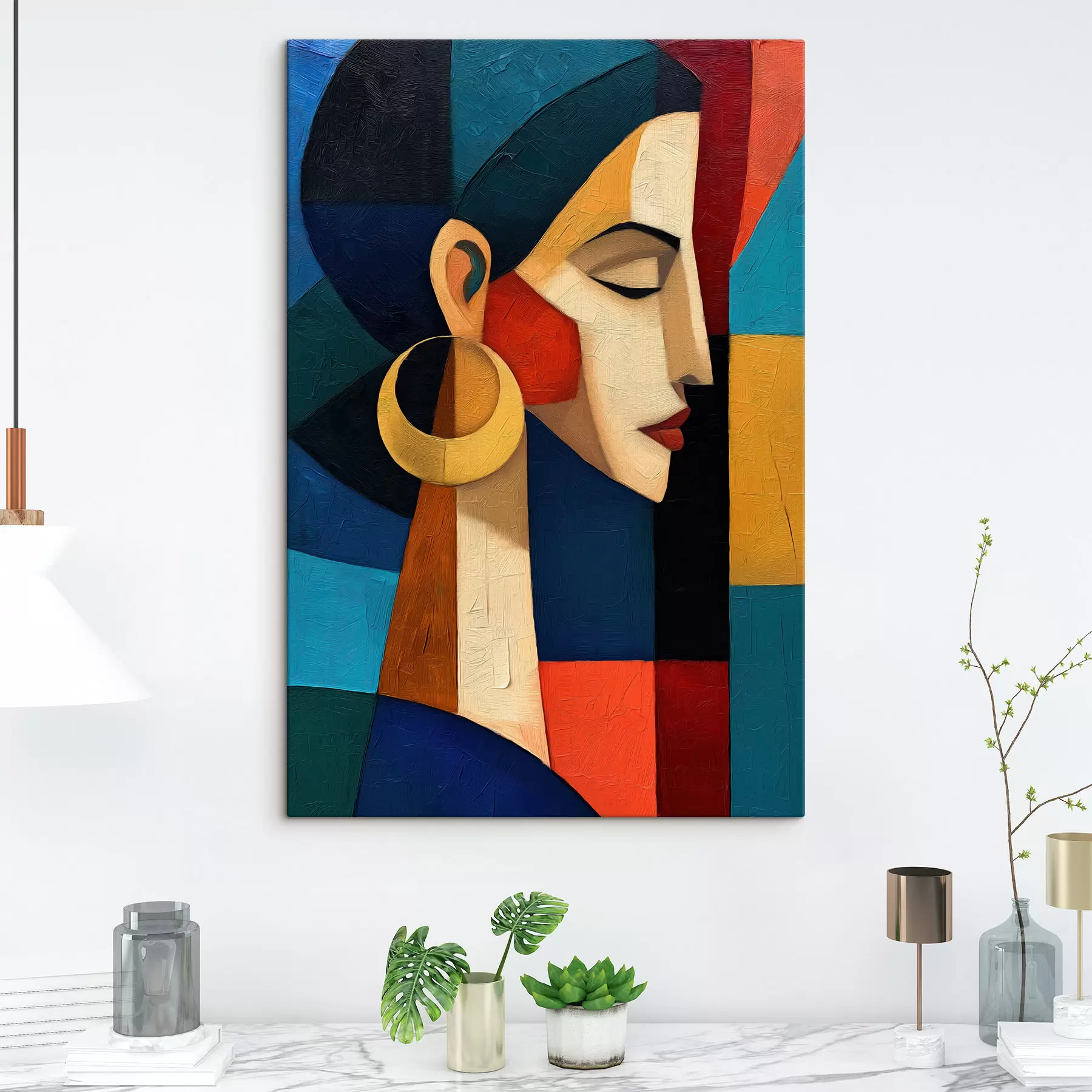 Tableau Visage abstrait s50056
