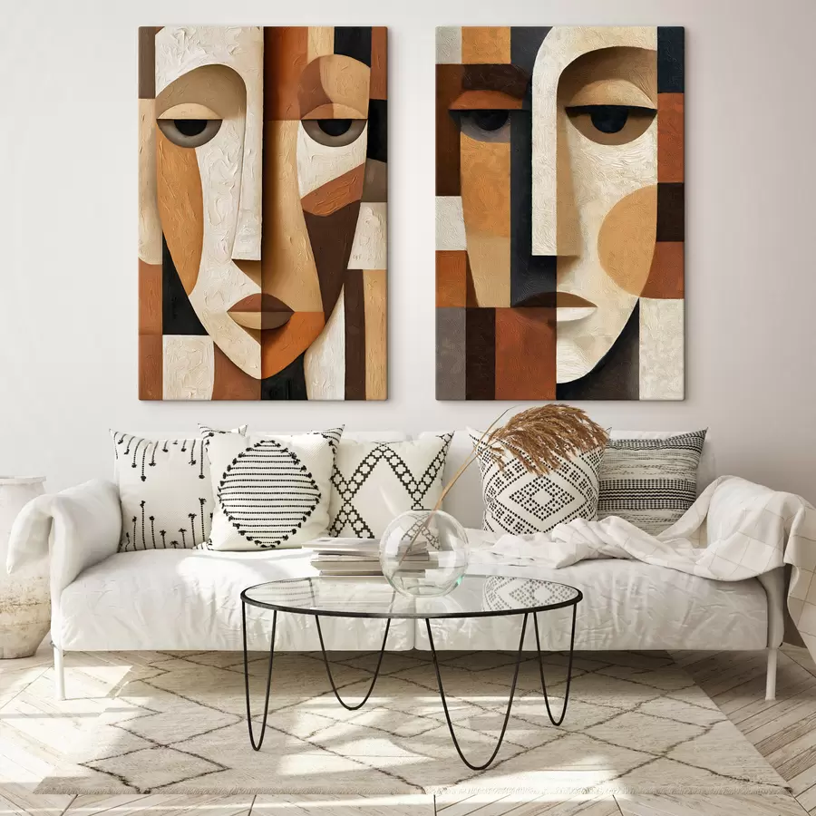 Tableau Visages abstraits m30789