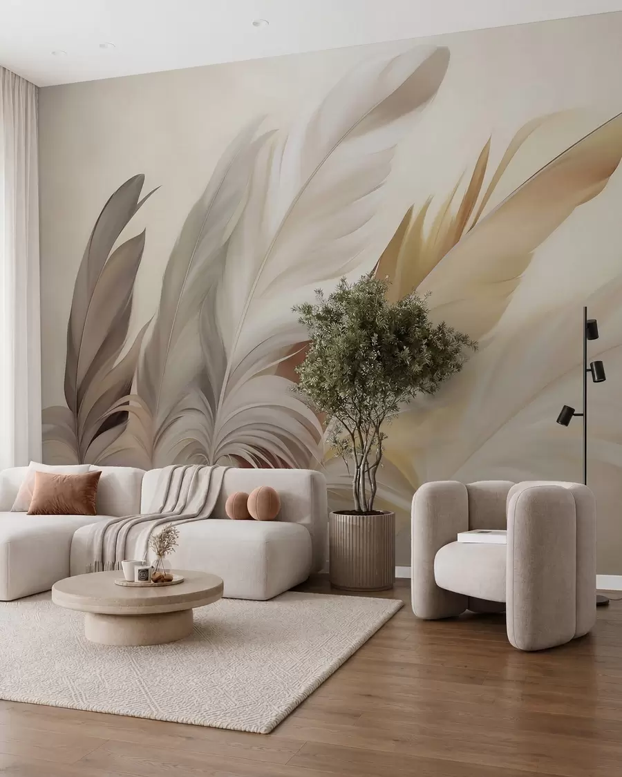 Papier peint Plumes abstraites w05789