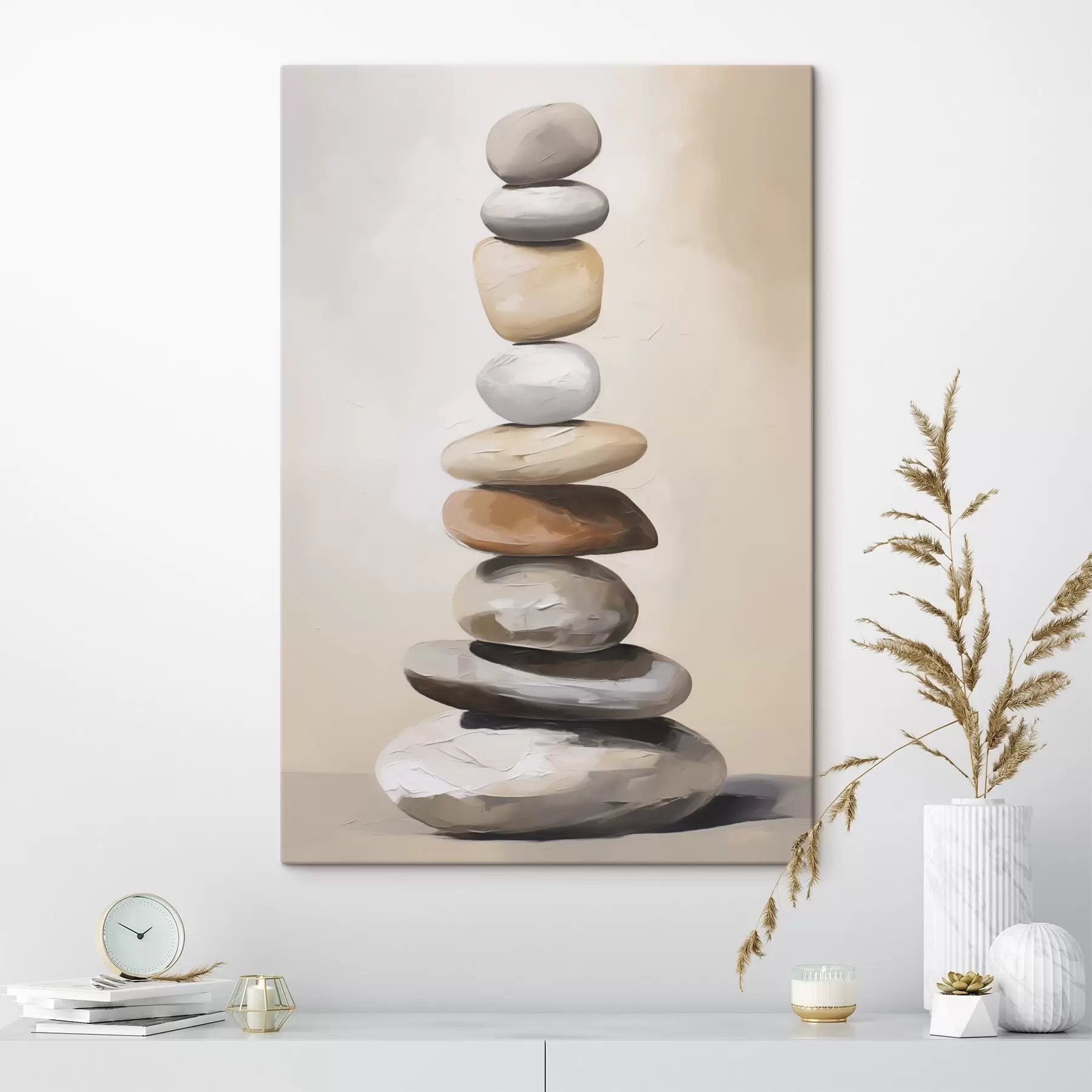 Tableau Pierres, peinture imitant la pierre s50059