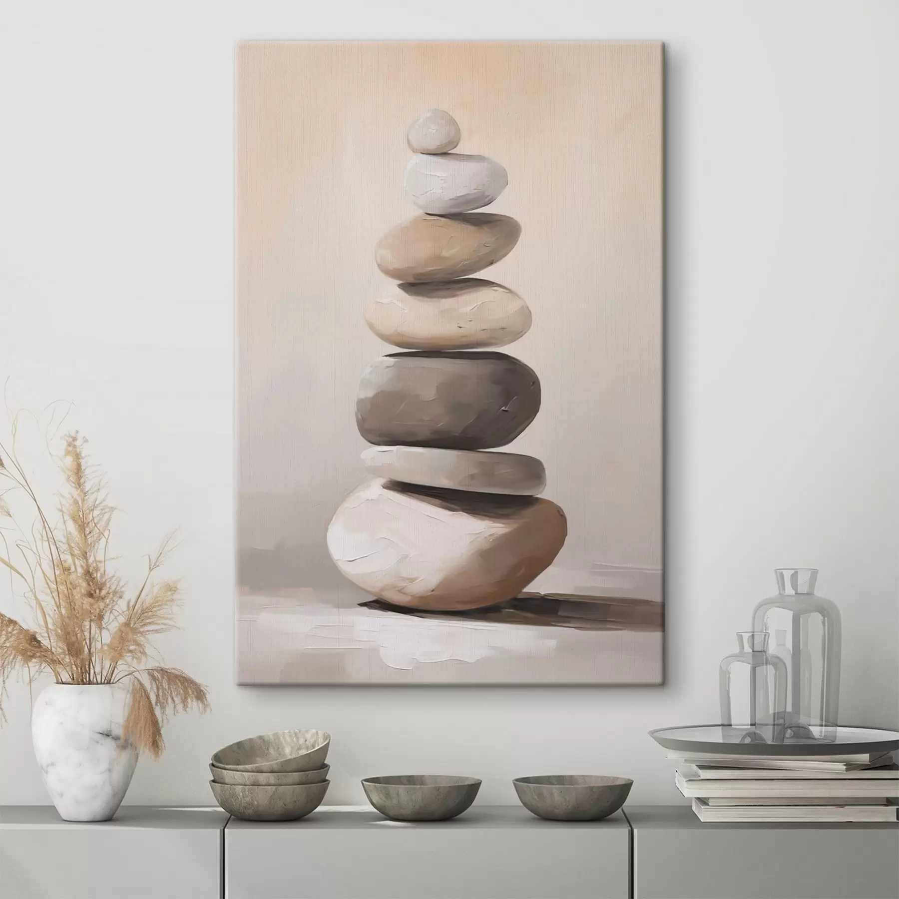 Tableau Pierres, peinture imitant la pierre s50060