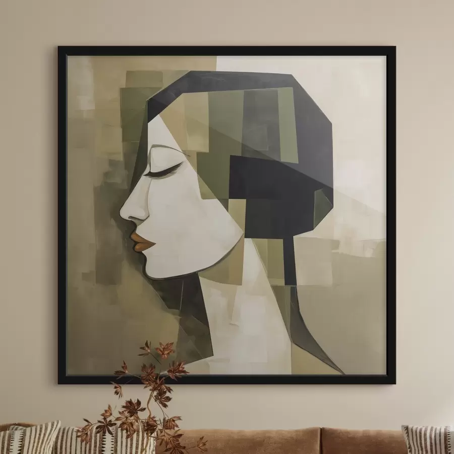 Papier peint Portrait abstrait moderne f50057