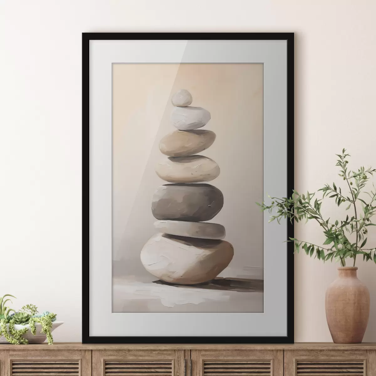 Poster Pierres, peinture imitant la pierre f50060