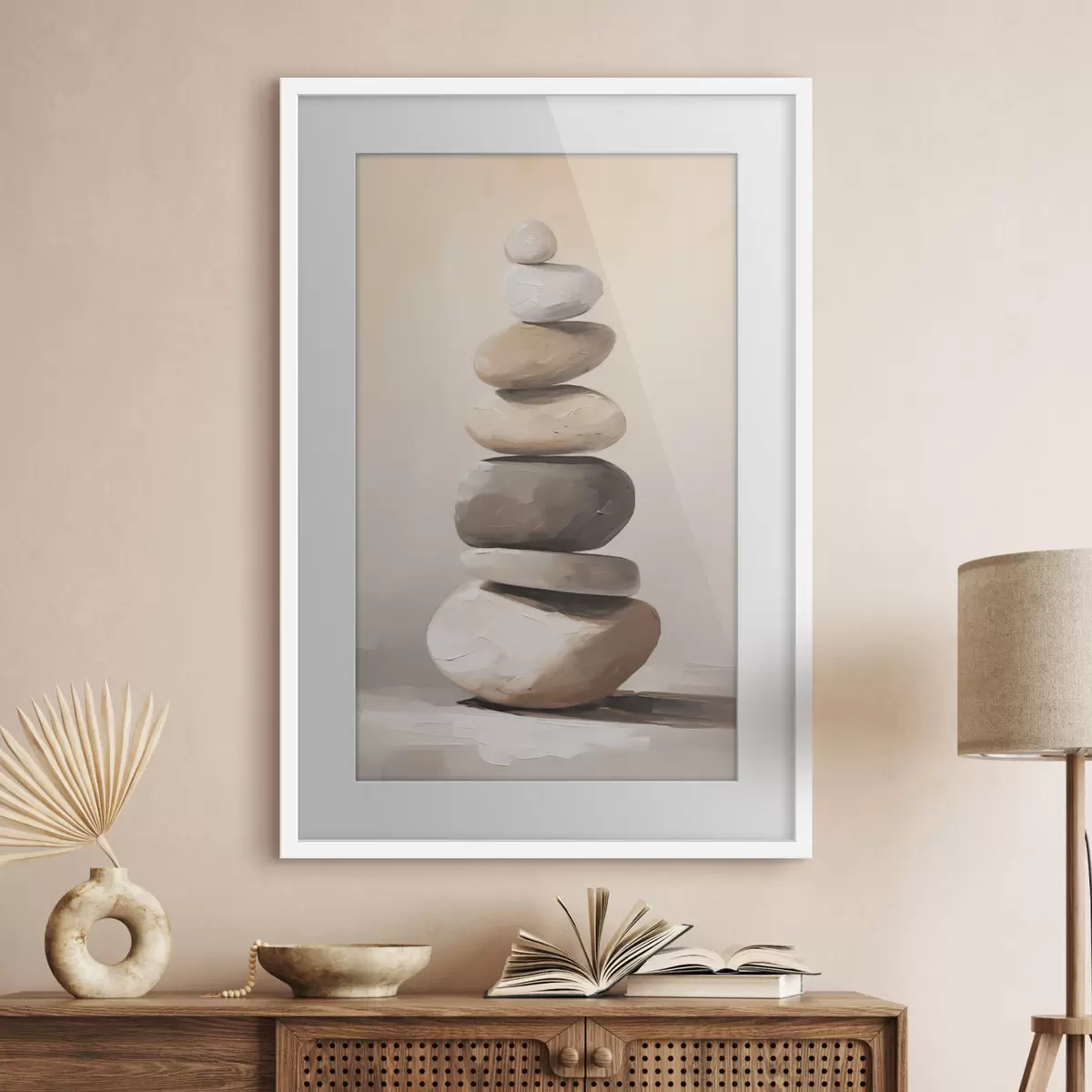 Poster Pierres, peinture imitant la pierre f50060