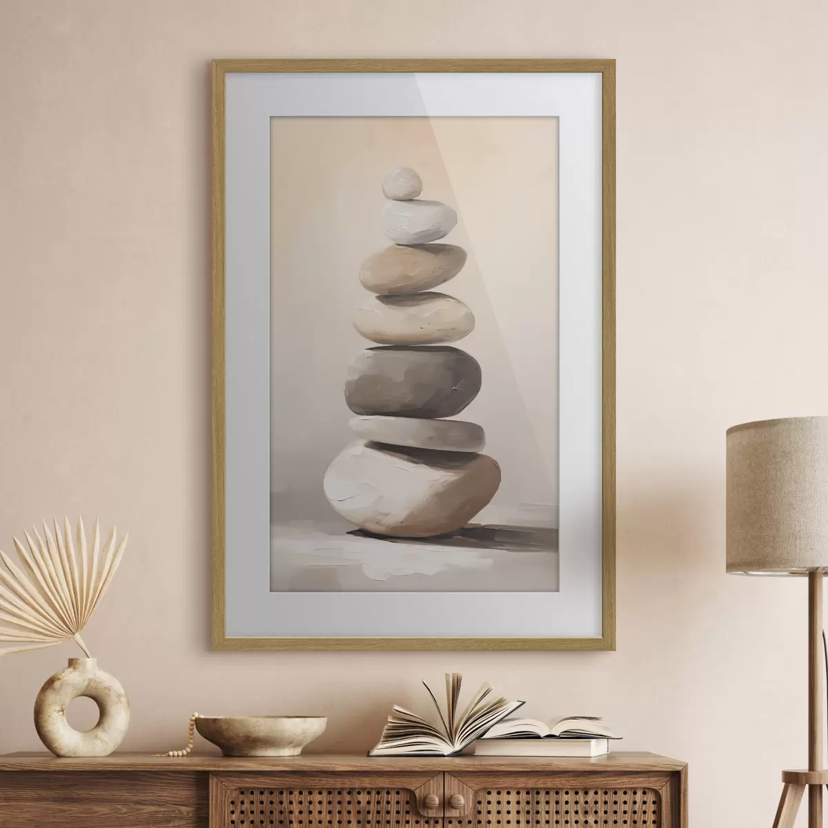 Poster Pierres, peinture imitant la pierre f50060