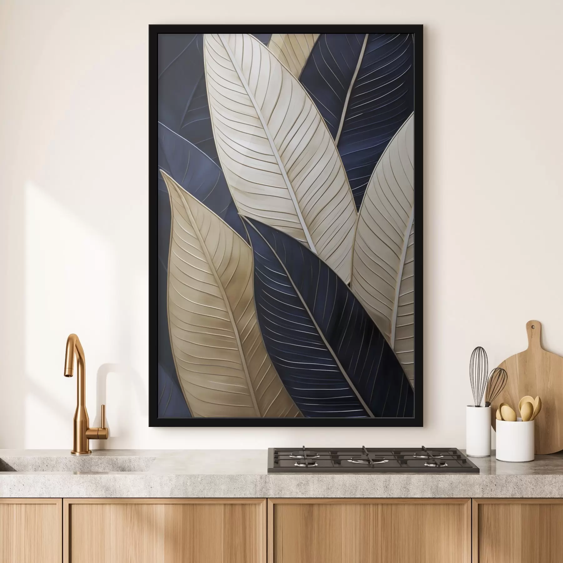 Papier peint Peinture imitant des feuilles décoratives f50062