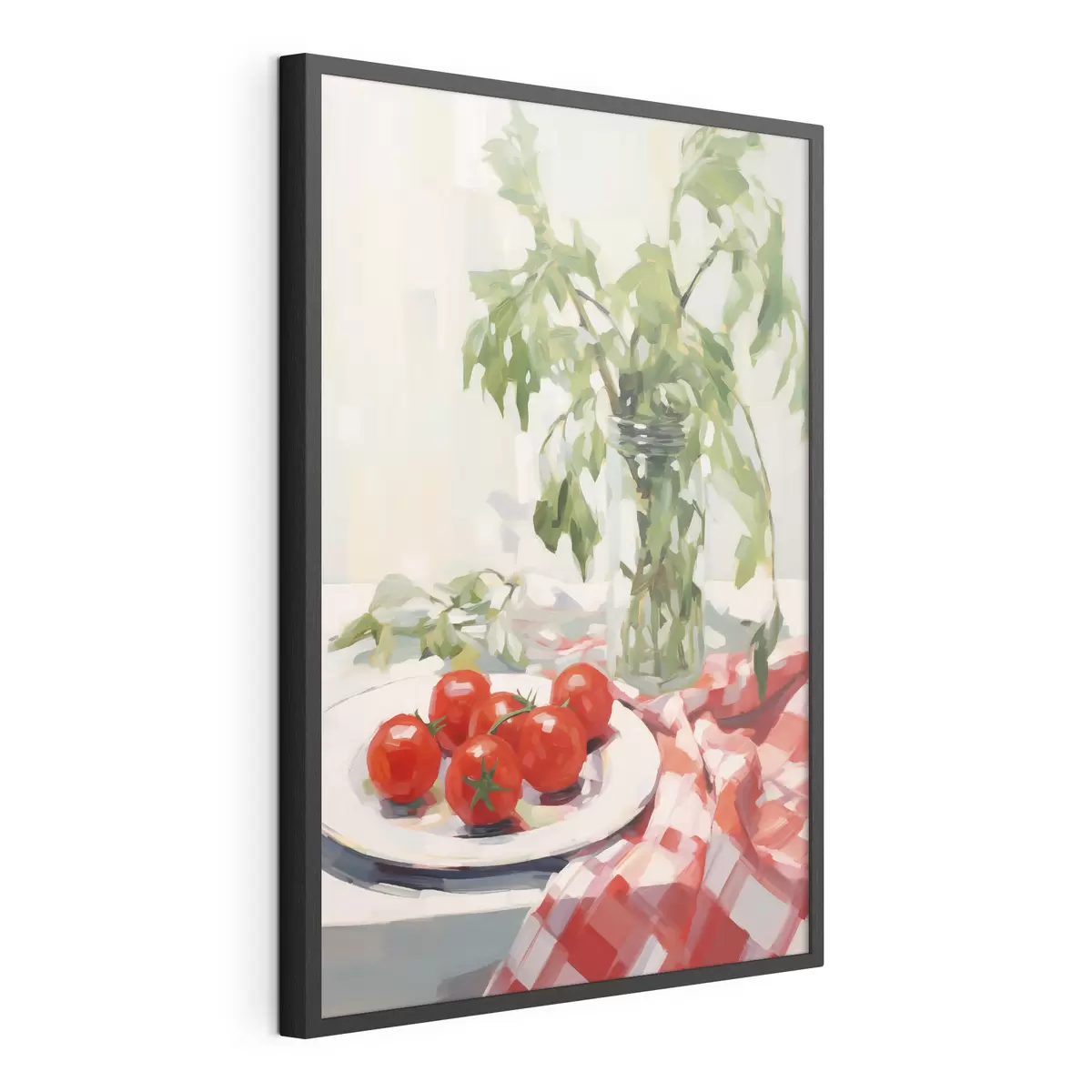 Poster Des tomates dans une assiette, imitation de tableau f50064
