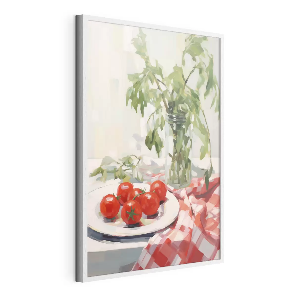 Poster Des tomates dans une assiette, imitation de tableau f50064