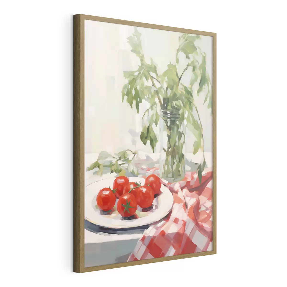 Poster Des tomates dans une assiette, imitation de tableau f50064