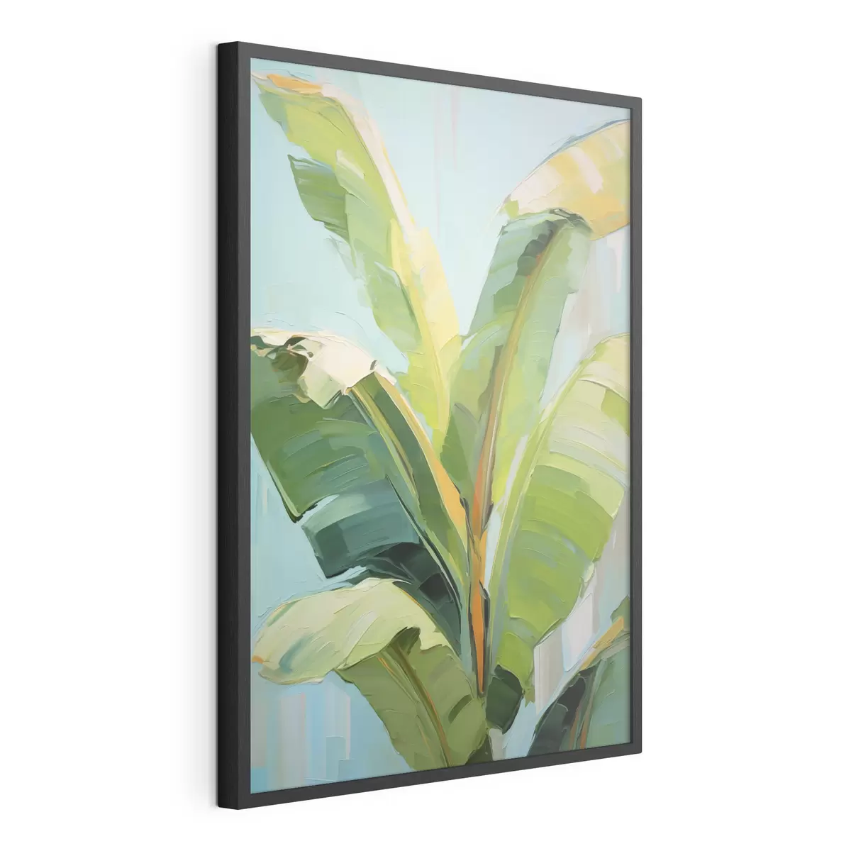 Poster Feuilles de bananier, peinture d'imitation f50069