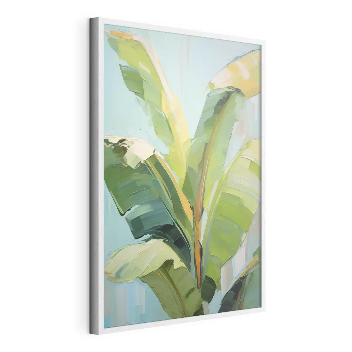 Poster Feuilles de bananier, peinture d'imitation f50069