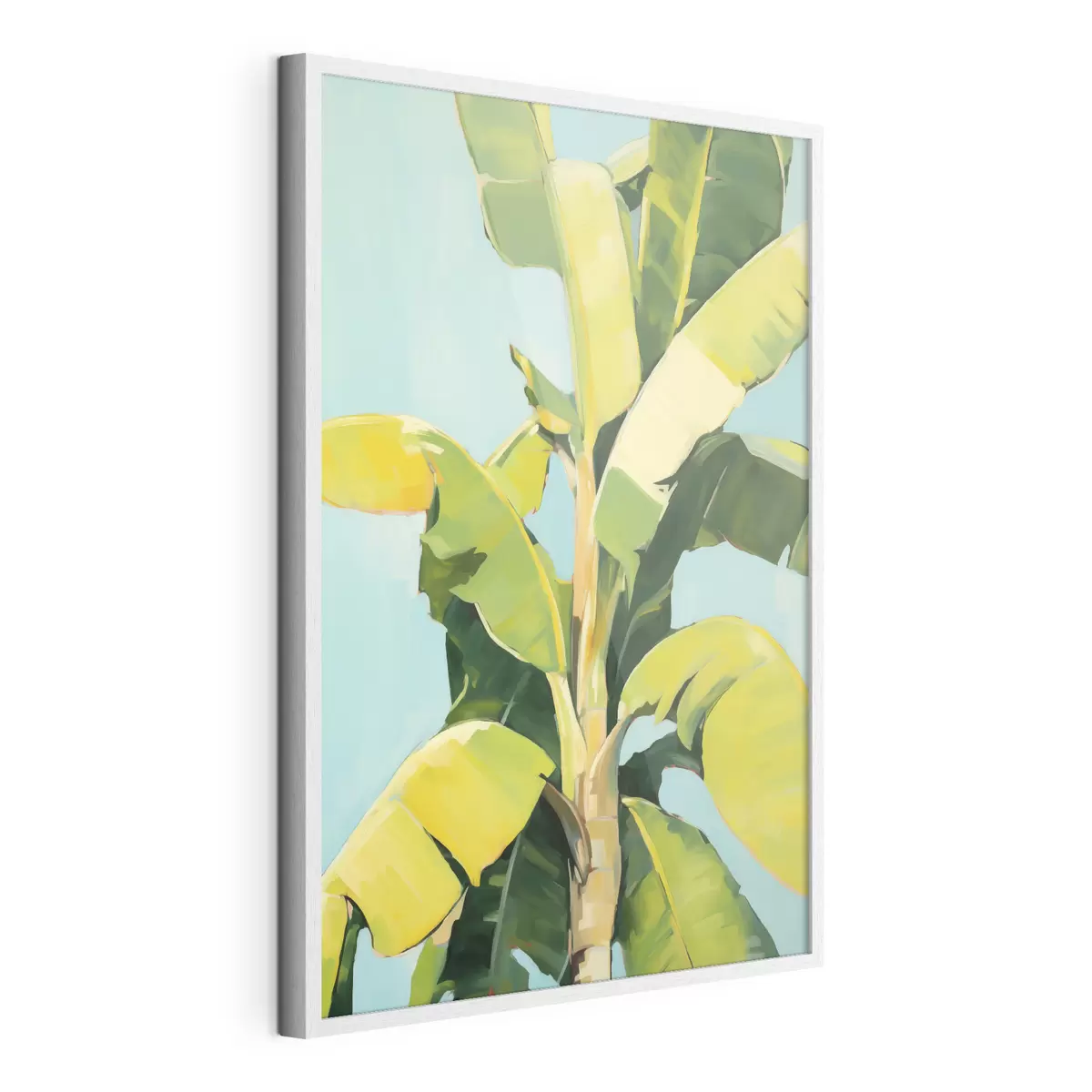 Poster Feuillage de bananier, peinture d'imitation f50070