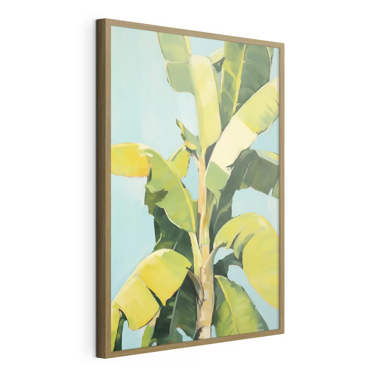 Poster Feuillage de bananier, peinture d'imitation f50070
