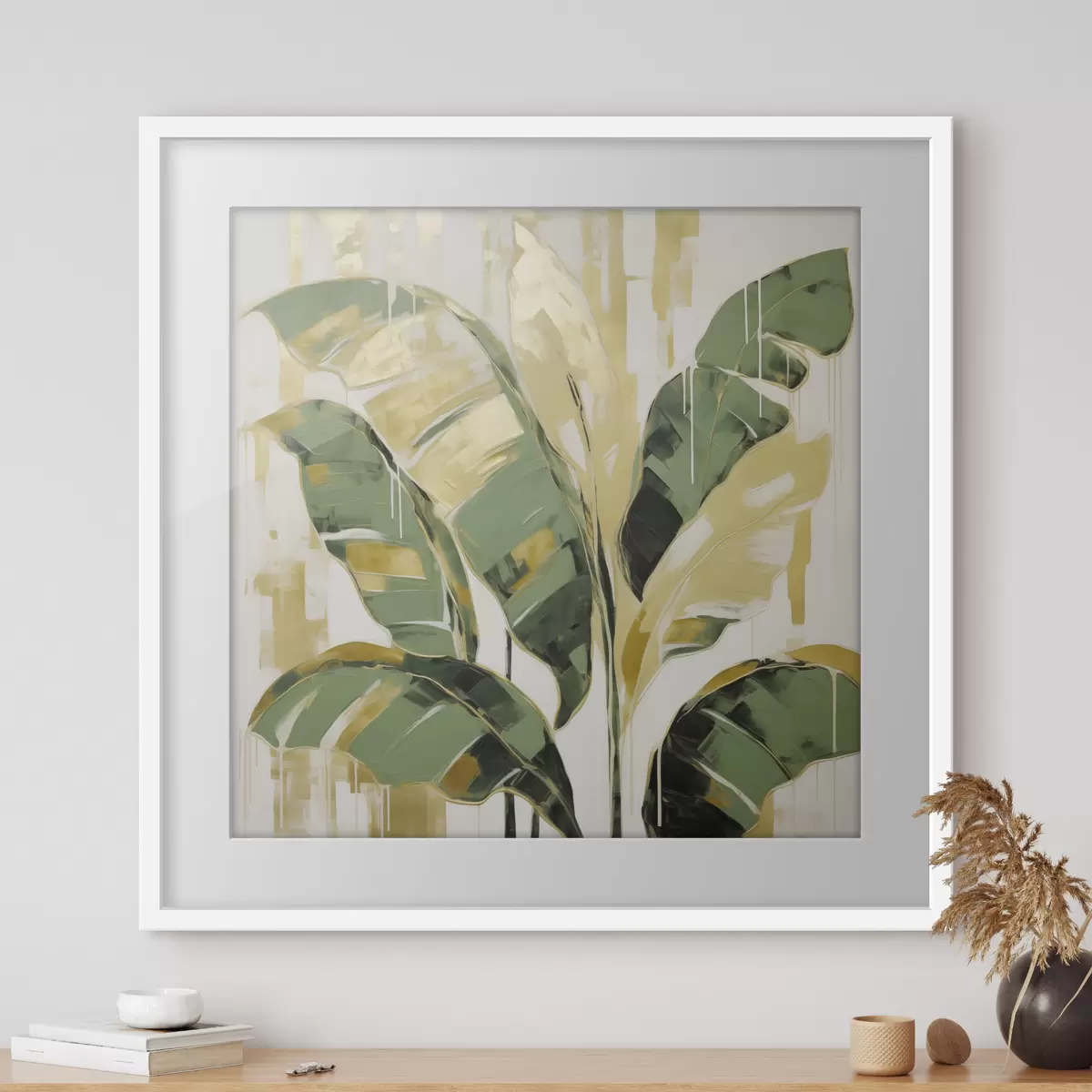 Poster Feuillage, imitation de peinture f50077