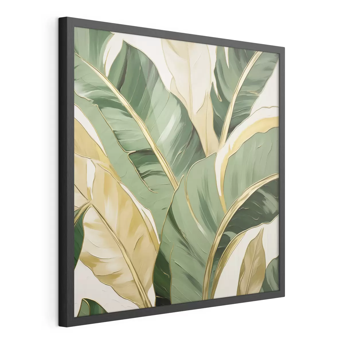 Poster Grandes feuilles, imitation de peinture f50078